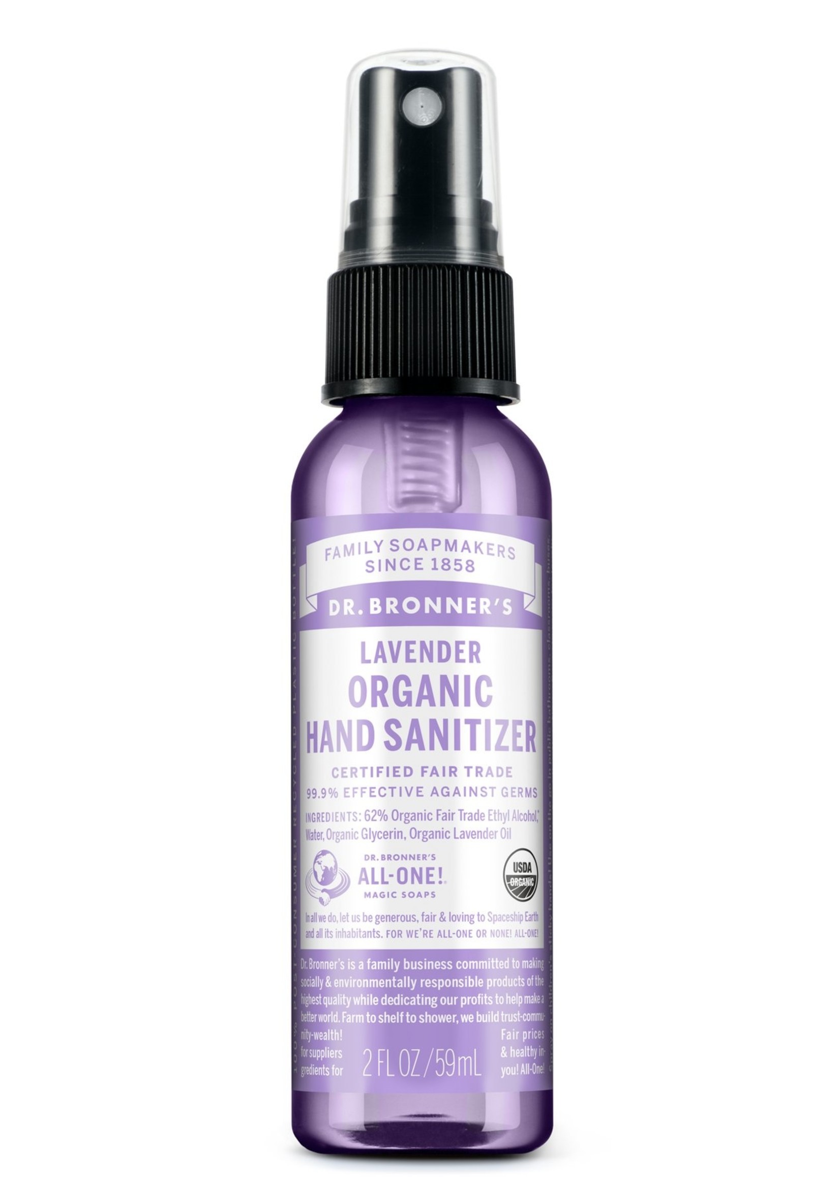 Dr.Bronner's Organic Hand Sanitizer Lavender 59ml