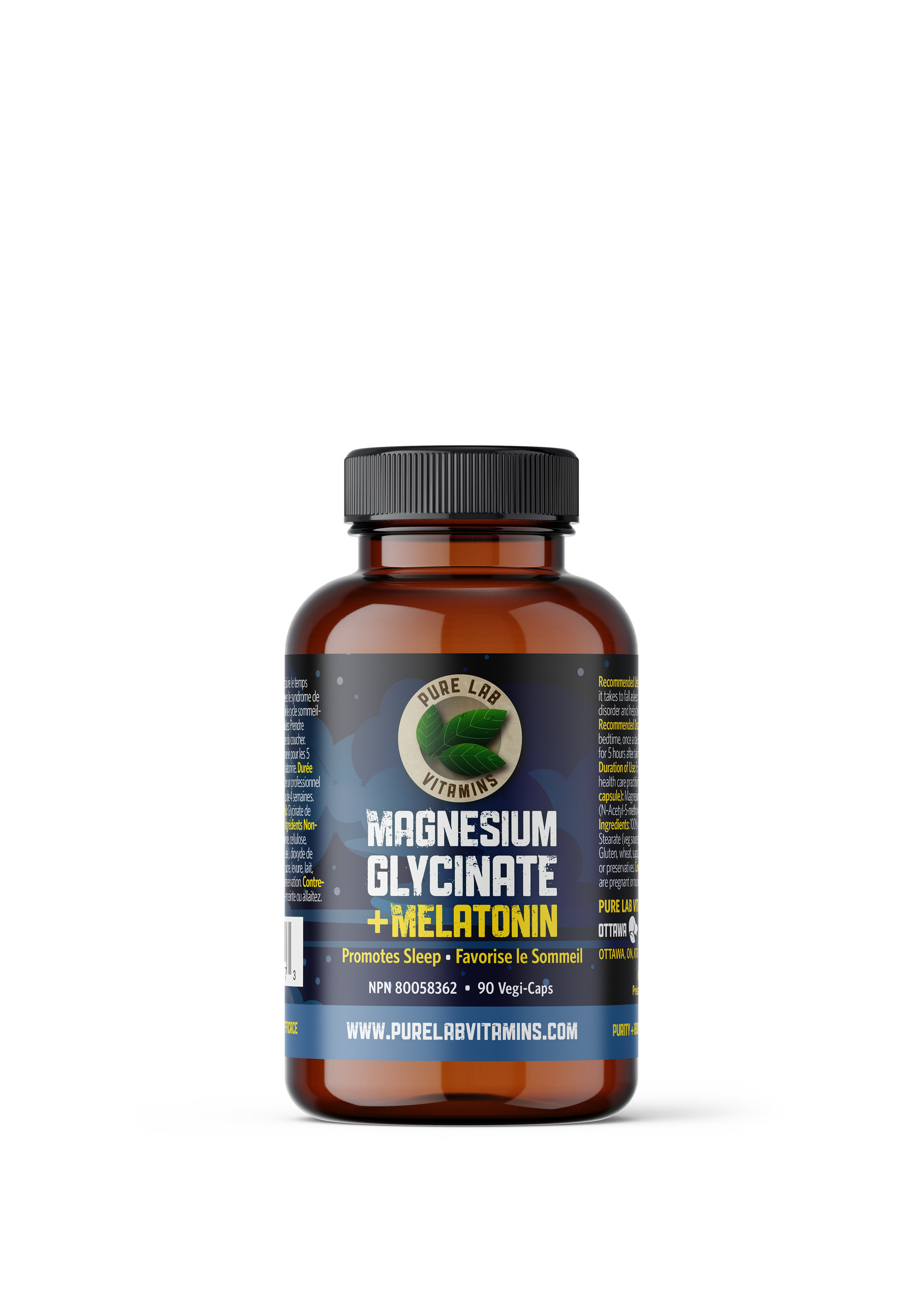 Pure lab Pure Lab Vitamins Magnesium Glycinate + Melatonin 90 Veg Capsules