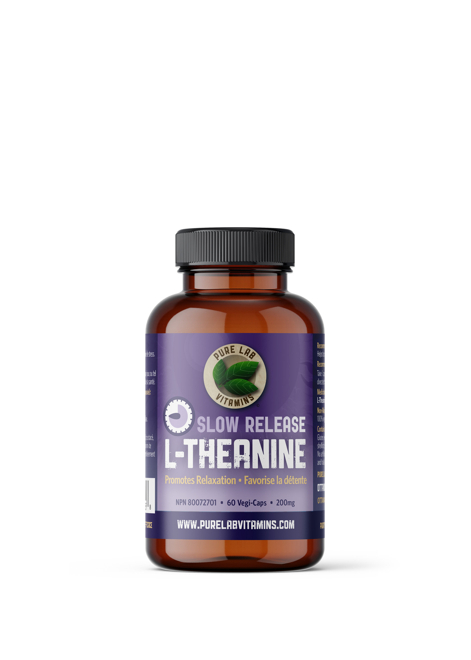 Pure lab Pure Lab Vitamins L-Theanine 250mg 60 Veg Capsules