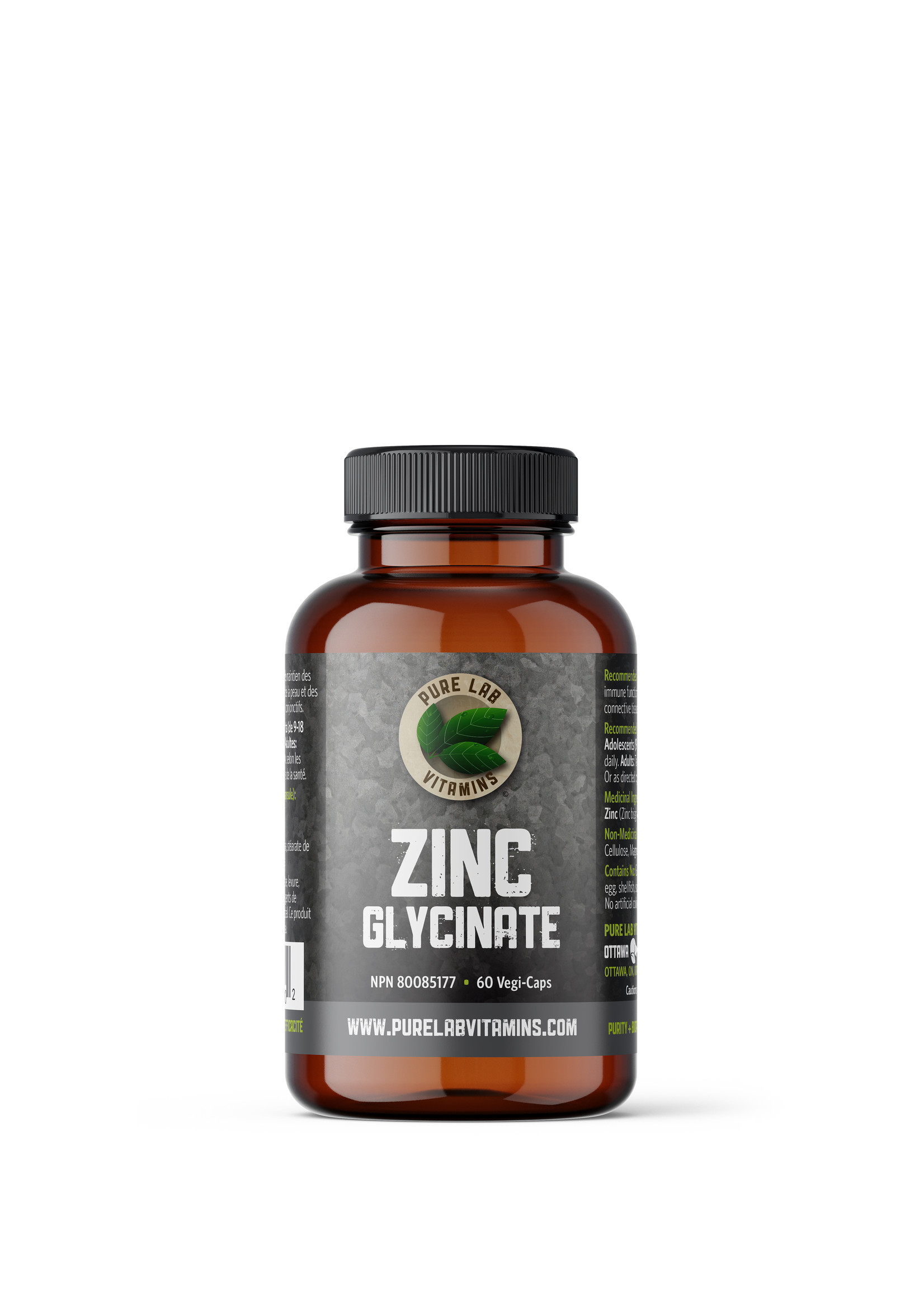 Pure lab Pure Lab Vitamins Zinc Glycinate 23mg 60 Veg Capsules