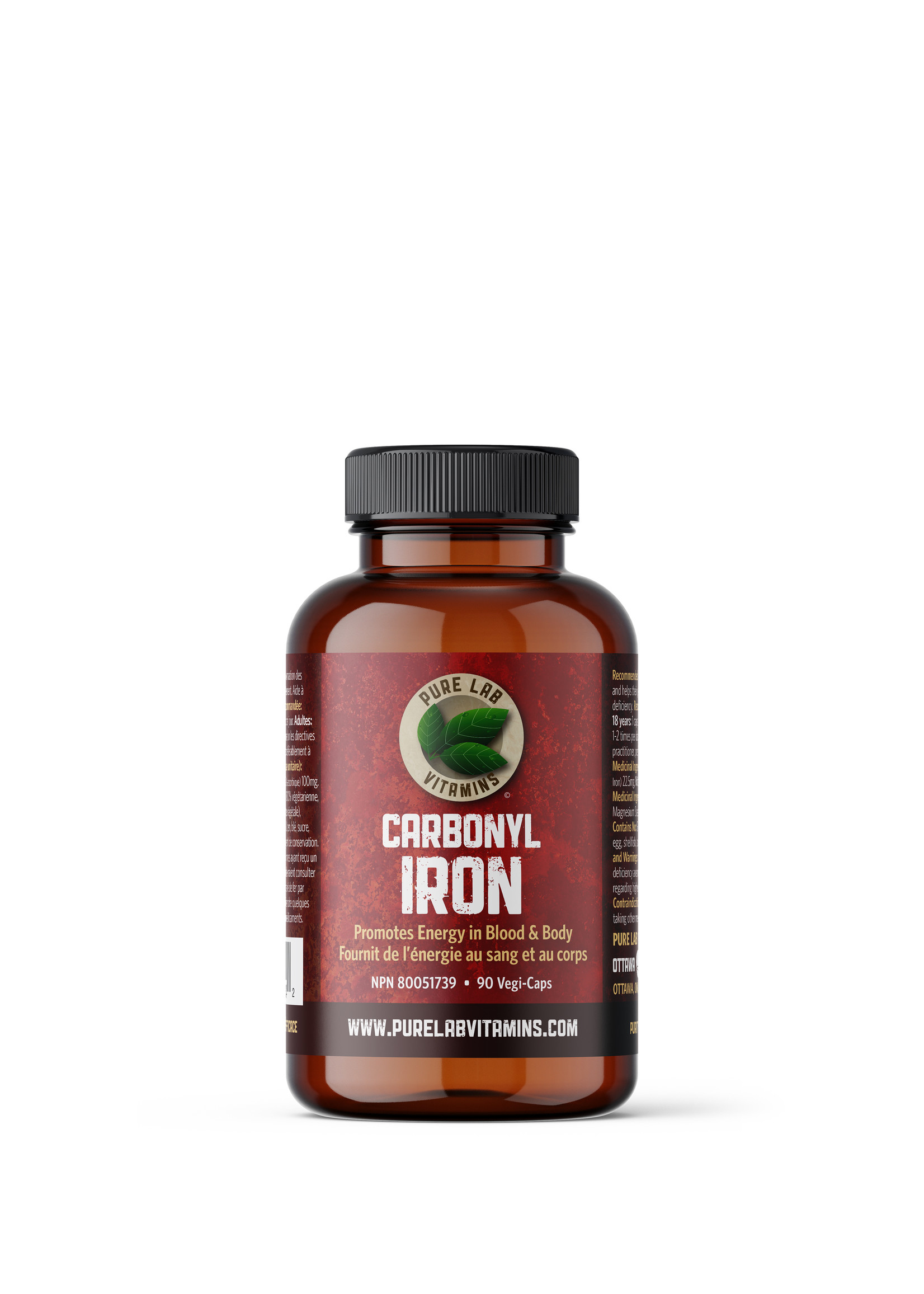Pure lab Pure Lab Vitamins Carbonyl Iron 22.5mg 90 Veg Capsules