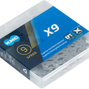 KMC X9 NP/GY SILVER 9 SPEED CHAIN