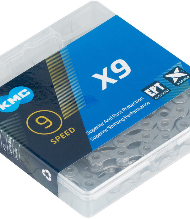 KMC KMC X9 NP/GY SILVER 9 SPEED CHAIN