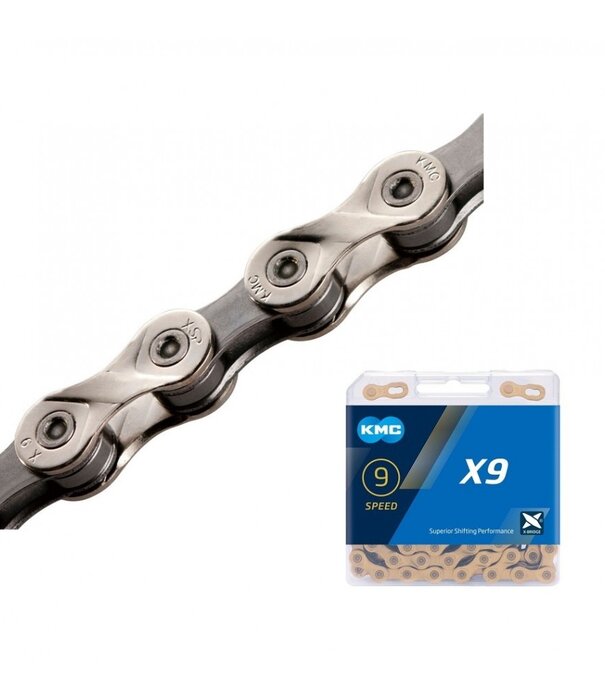KMC KMC X9 NP/GY SILVER 9 SPEED CHAIN