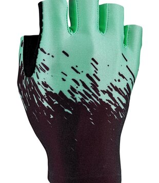 SupaG Short Road Gloves, Black/Celeste
