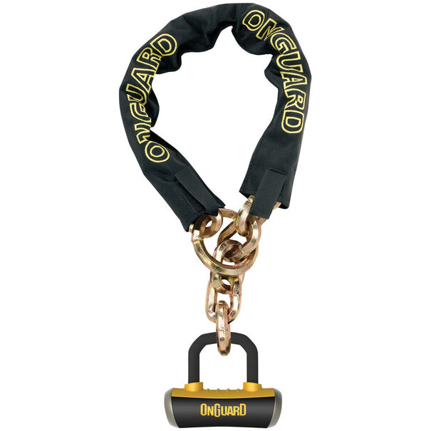Onguard Mastiff 8019 Chain Lock 1100 x 10mm Black/Yellow 1100mm
