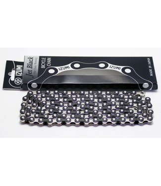 IZUMI Chain 1/2 x 1/8 Standard - JET Black / Silver116L