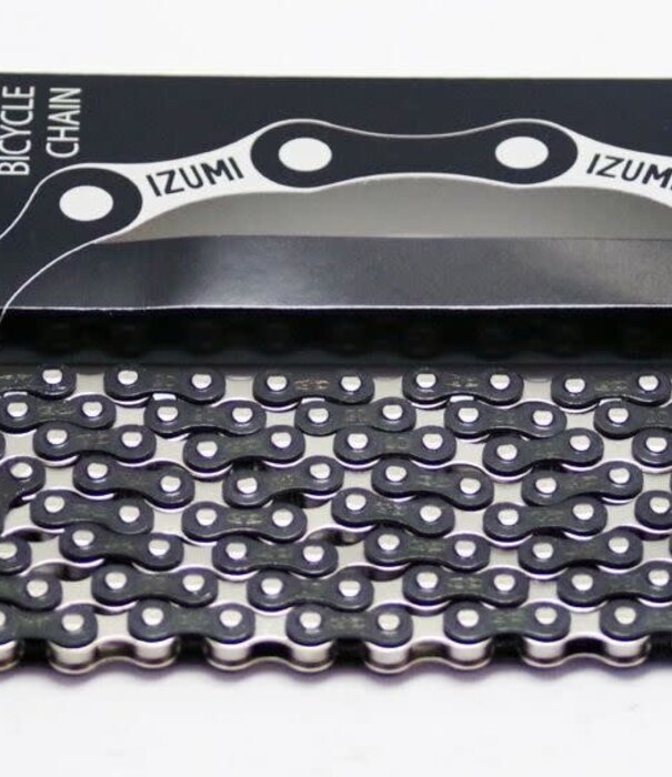 IZUMI Chain 1/2 x 1/8 Standard - JET Black / Silver116L