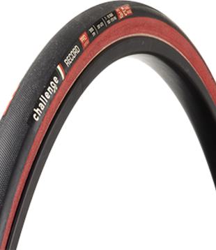 Record Pro clincher tire, 700 x 25, 300TPI, PPS2, black/red