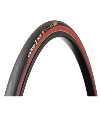 Challenge Record Pro clincher tire, 700 x 25, 300TPI, PPS2, black/red