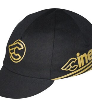 Gold, Black  Cycling Cap