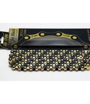 Chain 1/2 x 1/8 Standard - JET Black & Gold 116L