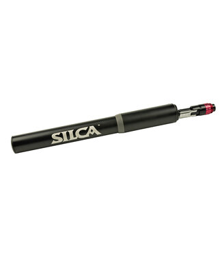 Silca Gravelero Mini Pump - 80psi, Aluminum, Presta/Schrader, With Bracket, Retractable hose