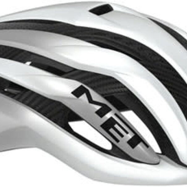 MET Trenta 3K Carbon MIPS Helmet - White/Silver Metallic