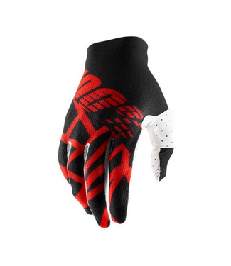 100% Celium 2 Gloves, Black/Red, Small