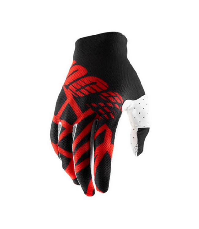100% 100% Celium 2 Gloves, Black/Red, Small