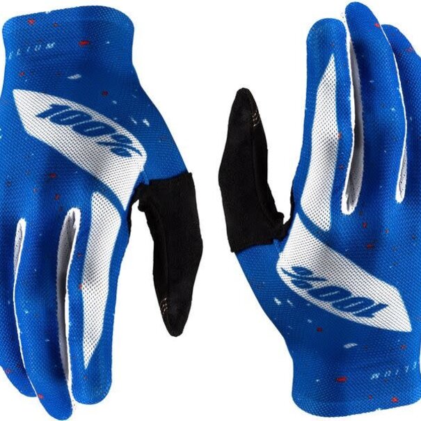 100% Celium Gloves, Blue/White, Small