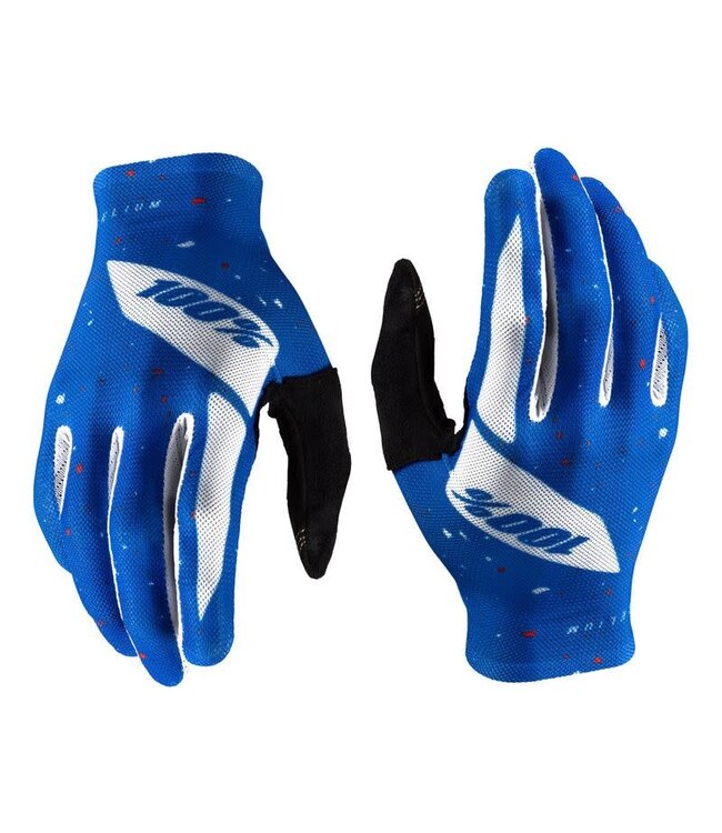 100% Celium Gloves, Blue/White, Small