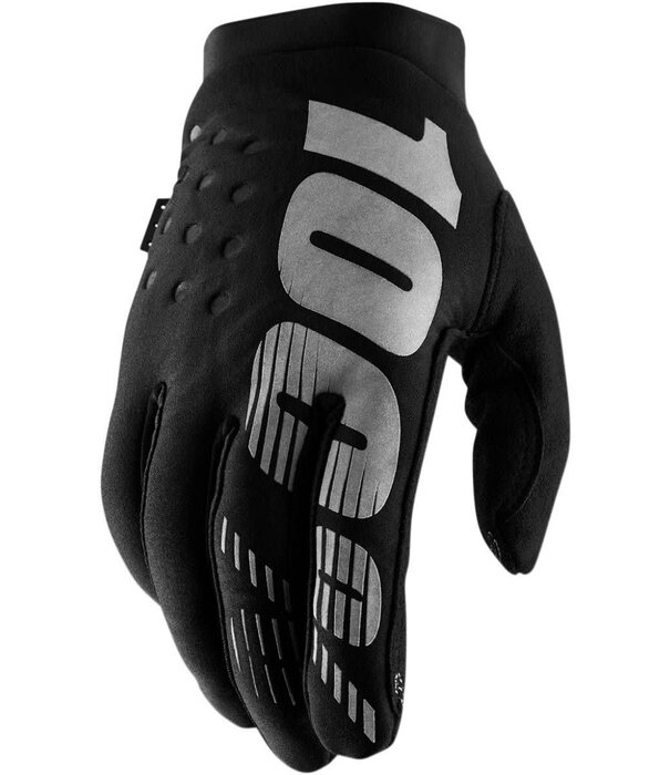 100% Brisker Cold Weather Gloves, Black, Small