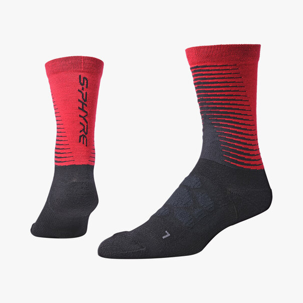 SHIMANO S-PHYRE MERINO TALL SOCKS S-M Red