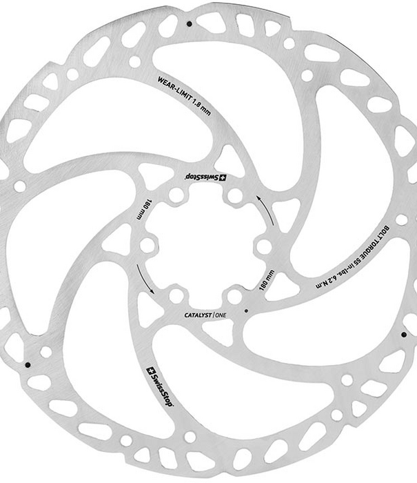 SwissStop Catalyst One 6 Bolt, Rotor, 180mm, ISO 6B