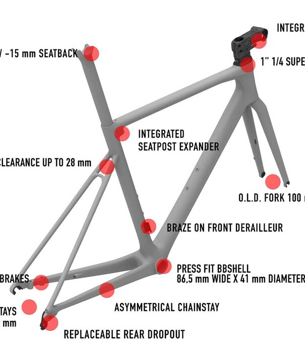 Wilier 0 SL Frameset Gray/Blue 2023 Medium