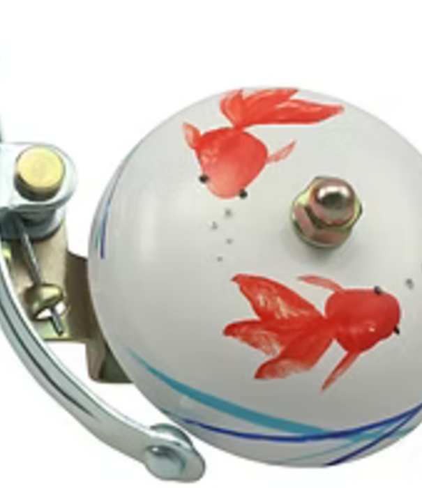 Crane Crane Koi Hand painted Bell