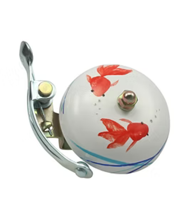 Crane Crane Koi Hand painted Bell
