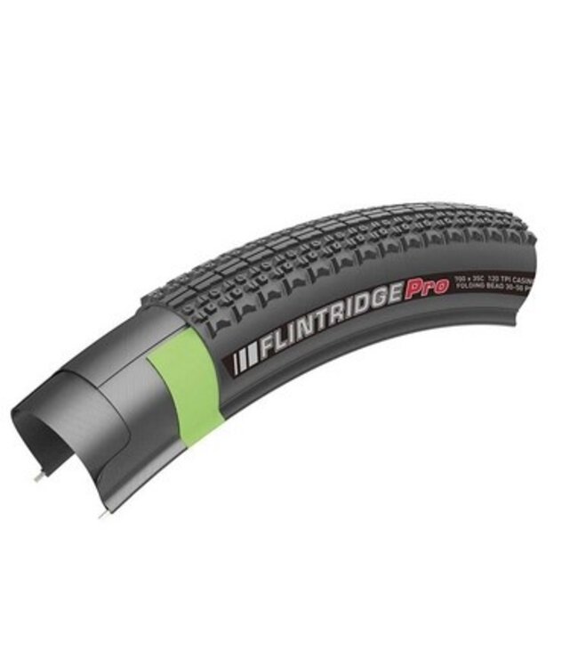 kenda Flintridge Pro, Tire, 700x35C, Folding, Tubeless Ready, GCT, DTC, 120TPI, Black