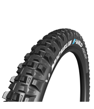 Michelin E-Wild Rear, Mountain Tire, 29"x2.60, Folding, Tubeless Ready, E-GUM-X, GravityShield, 3x60TPI, Black
