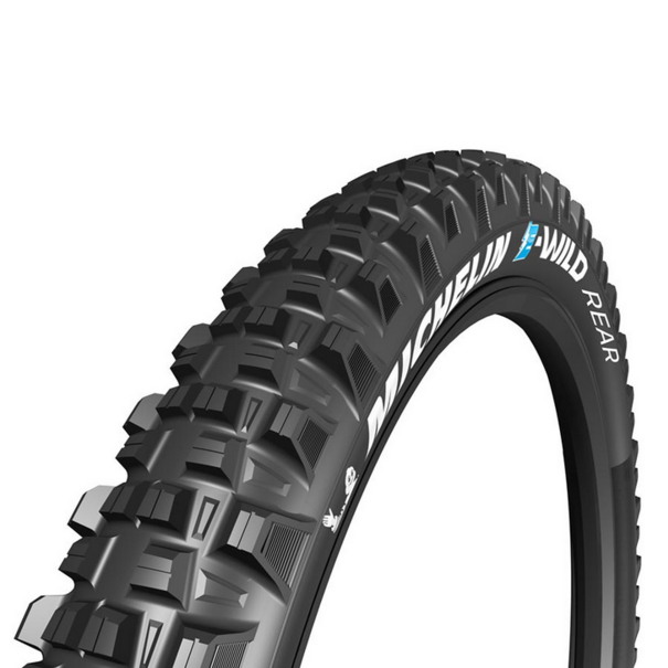 Michelin E-Wild Rear, Mountain Tire, 29"x2.60, Folding, Tubeless Ready, E-GUM-X, GravityShield, 3x60TPI, Black