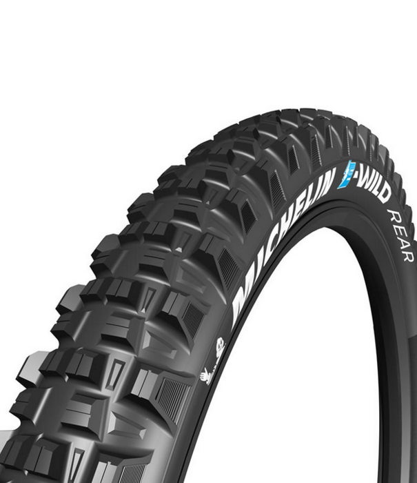Michelin E-Wild Rear, Mountain Tire, 29"x2.60, Folding, Tubeless Ready, E-GUM-X, GravityShield, 3x60TPI, Black