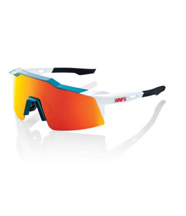 Speedcraft Sunglasses, BORA hansgrohe Team Gloss Metallic/Matte White - HiPER Red Multilayer Mirror Lens