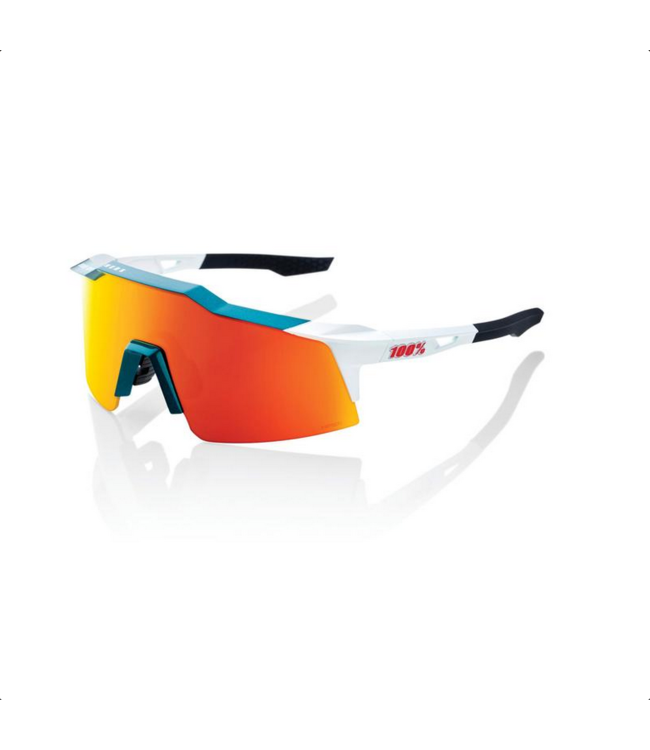 Speedcraft Sunglasses, BORA hansgrohe Team Gloss Metallic/Matte White - HiPER Red Multilayer Mirror Lens