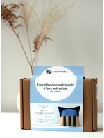 Le point visible Ensemble de courtepointe à faire soi-même - Pèche, or, et bleu