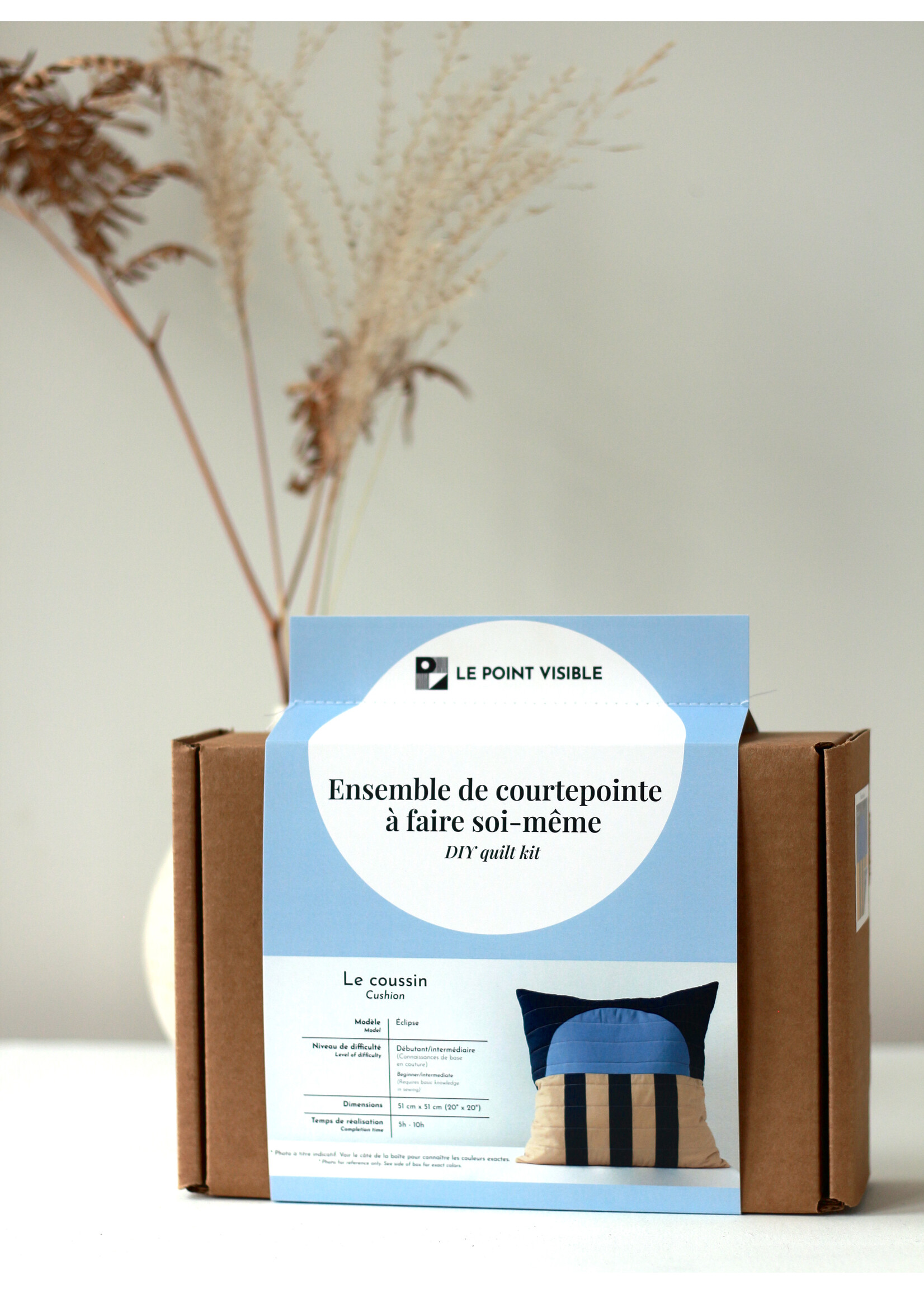 Le point visible Ensemble de courtepointe à faire soi-même - Pèche, or, et bleu