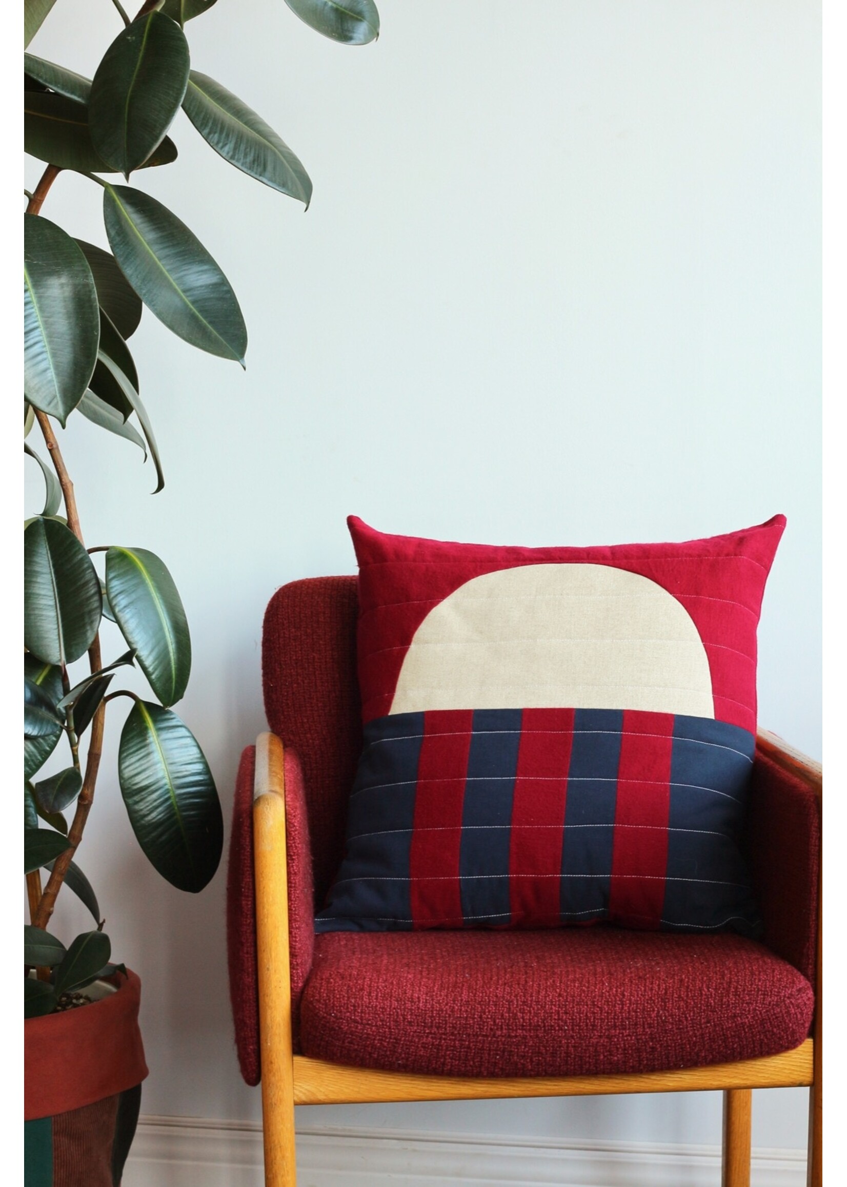 Le point visible Ensemble de courtepointe à faire soi-même - Ivoire, rouge, et noir