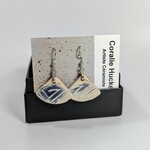 Coralie Huckel MUMAQ-B0011 - Coralie Huckel - Coll. Fūdé bleu - Boucles d’oreilles étampées triangulaires