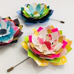 Atelier famille avec Sabine Lamy de la Chapelle : Broche fleur en papier