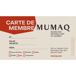 Carte membre MUMAQ