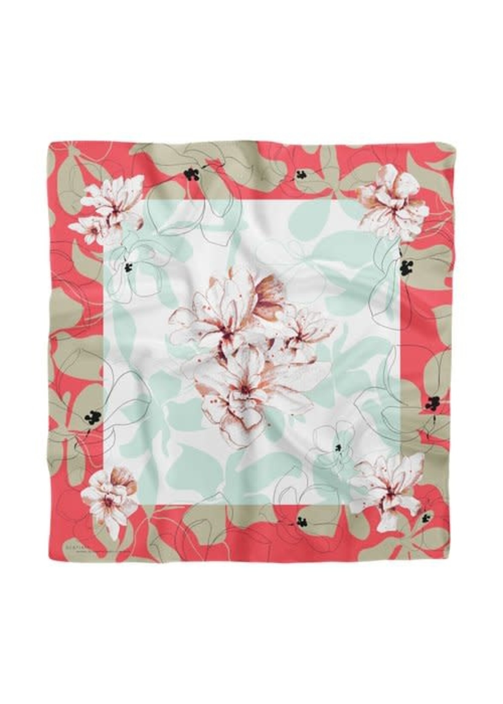 Scarlett Design Scarlett Design  - Foulard Carré Magnolias - Vermillon