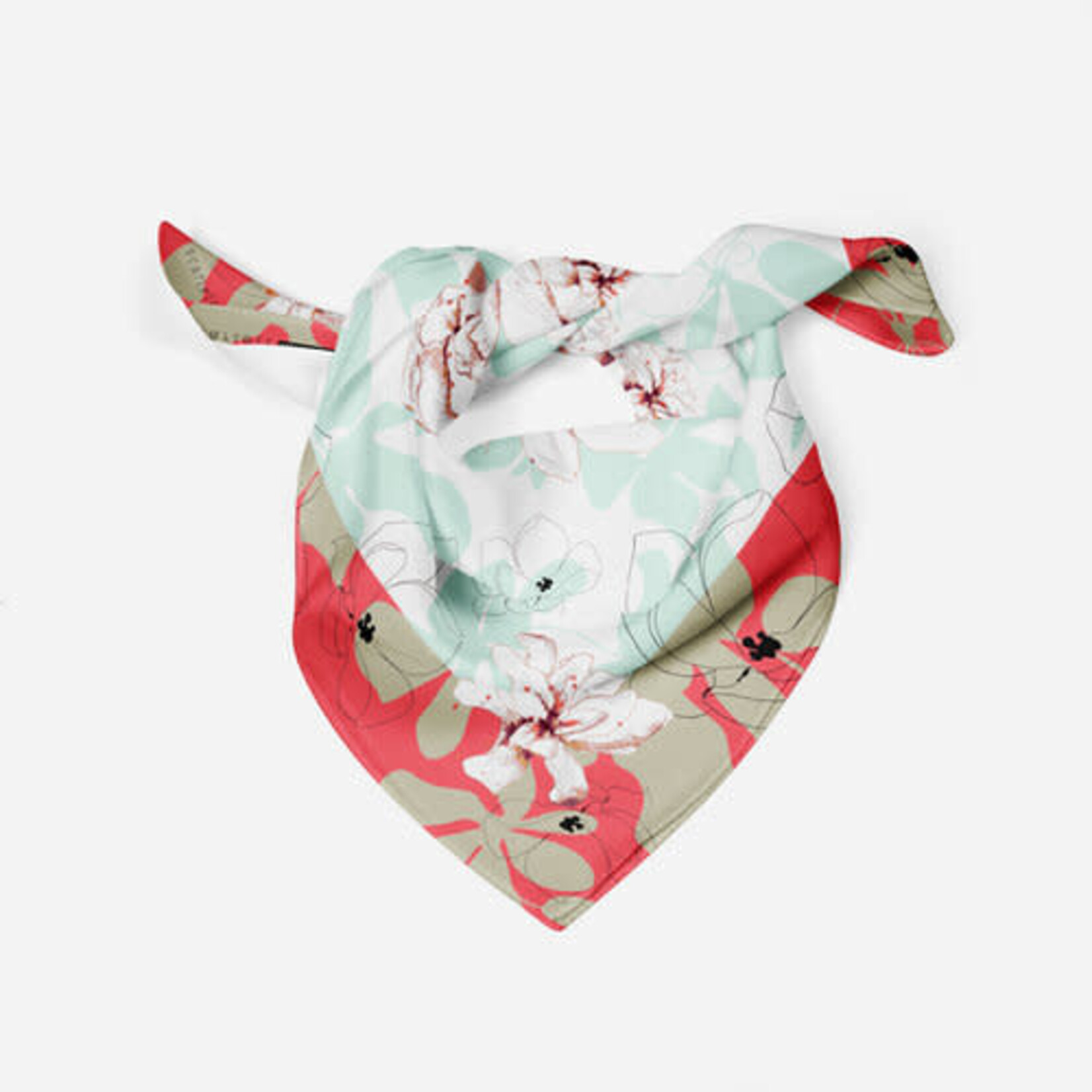 Scarlett Design Scarlett Design  - Foulard Carré Magnolias - Vermillon
