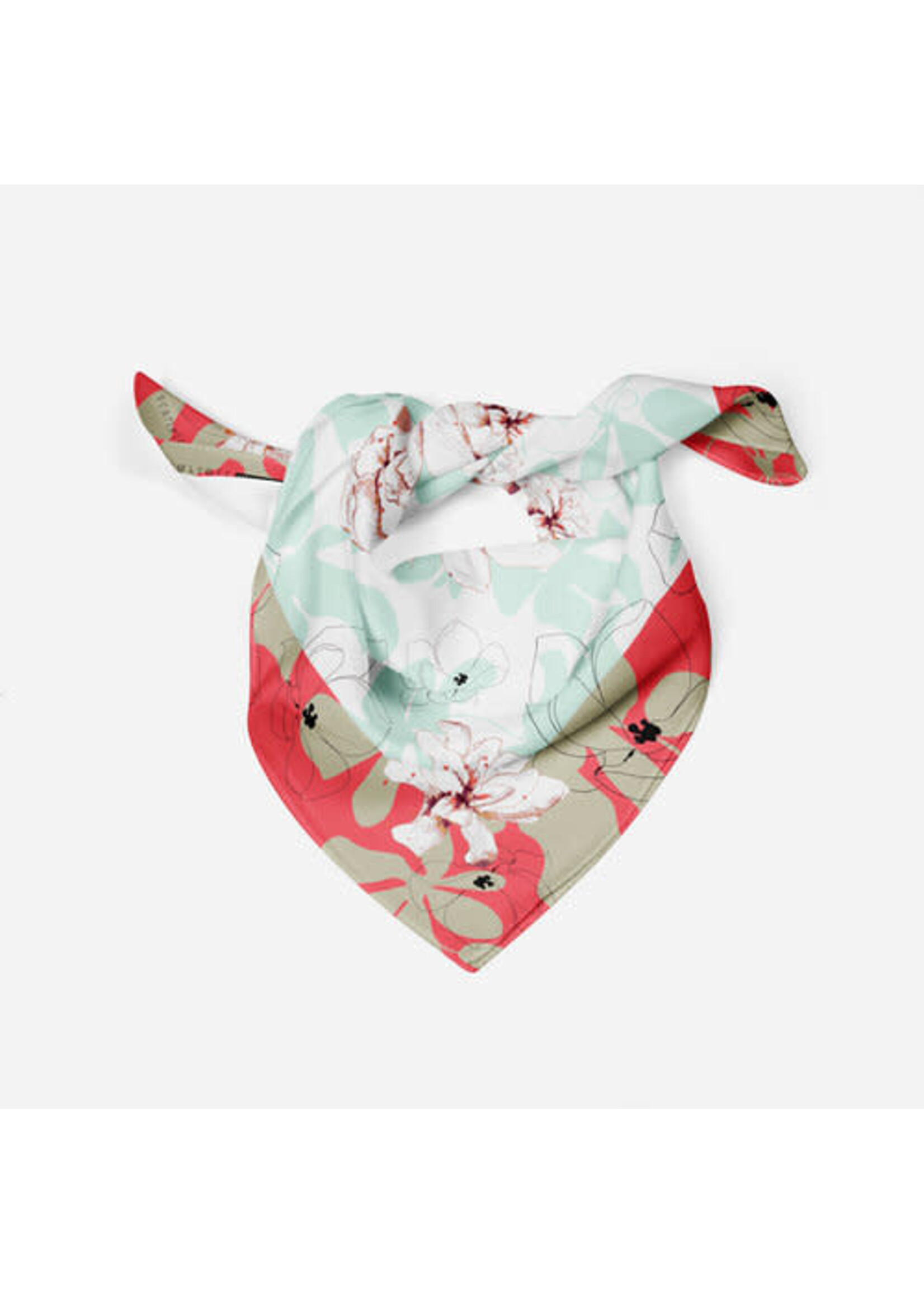 Scarlett Design Bergeron, Natalie [Scarlett] - Foulard Carré Magnolias - Vermillon