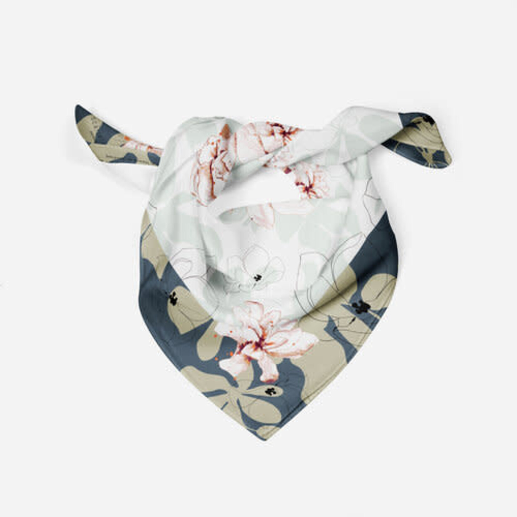 Scarlett Design Natalie Bergeron [Scarlett] - Foulard Carré Magnolias - Sarcelle