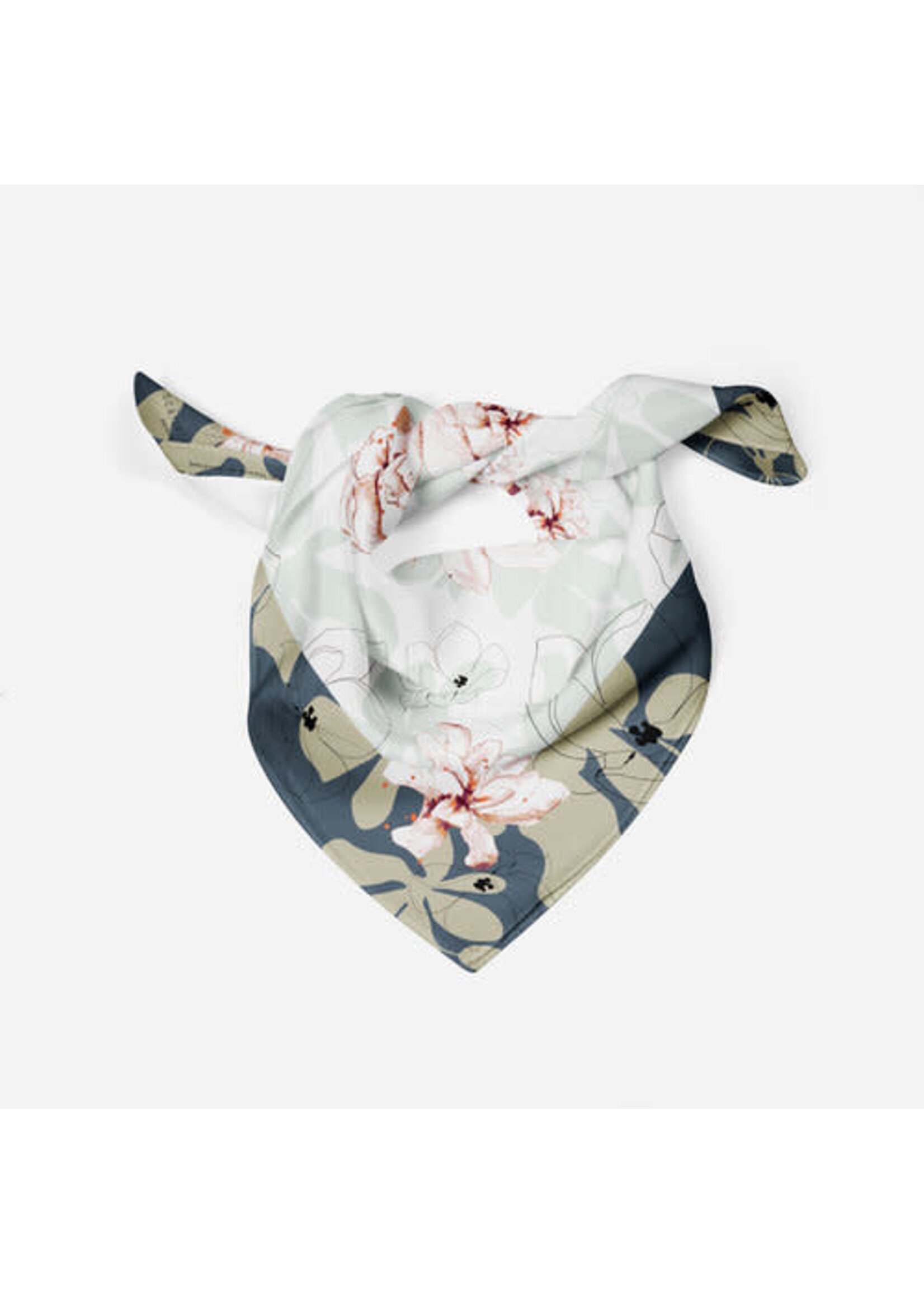 Scarlett Design Natalie Bergeron [Scarlett] - Foulard Carré Magnolias - Sarcelle