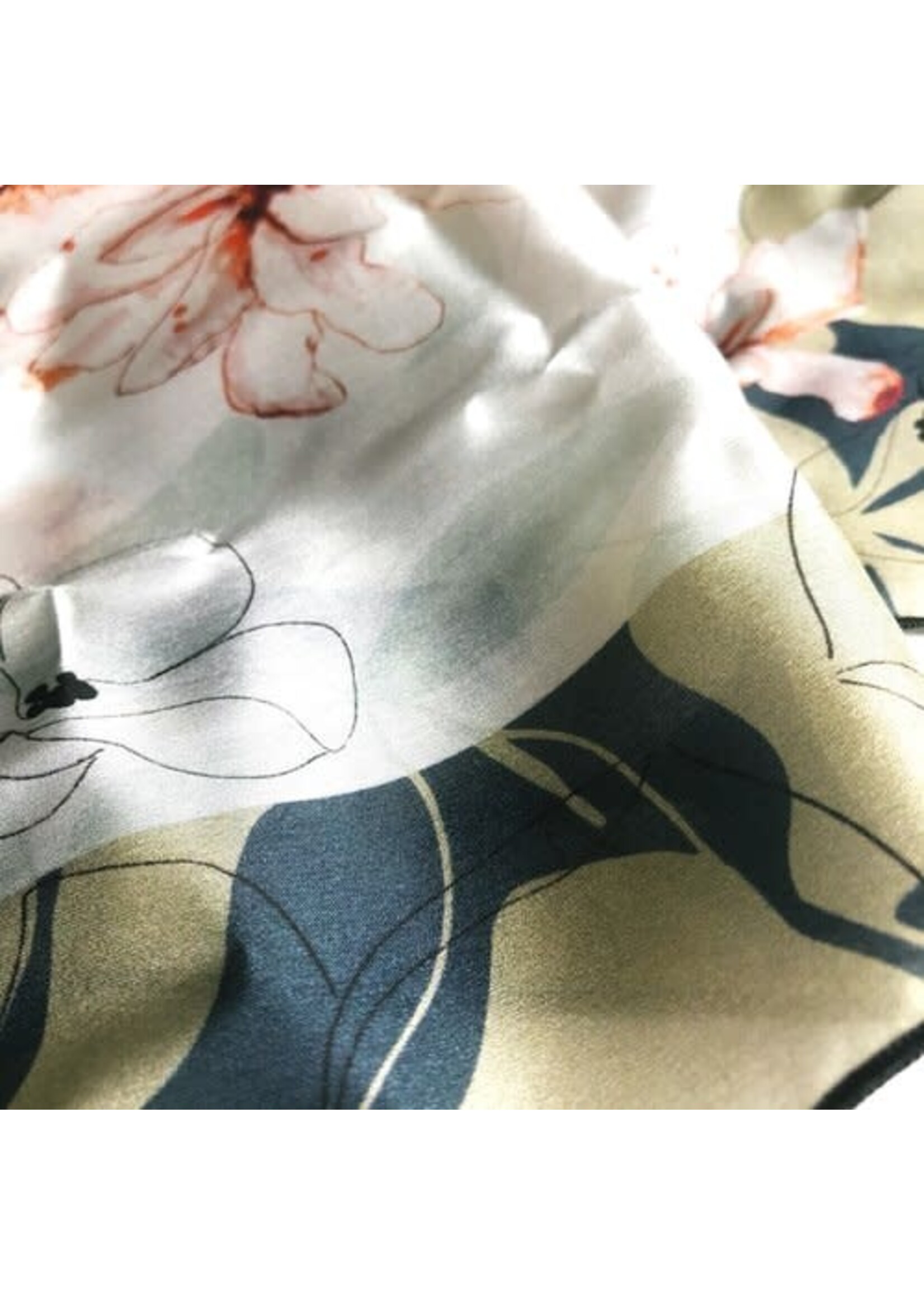 Scarlett Design Scarlett Design - Foulard Carré Magnolias - Sarcelle