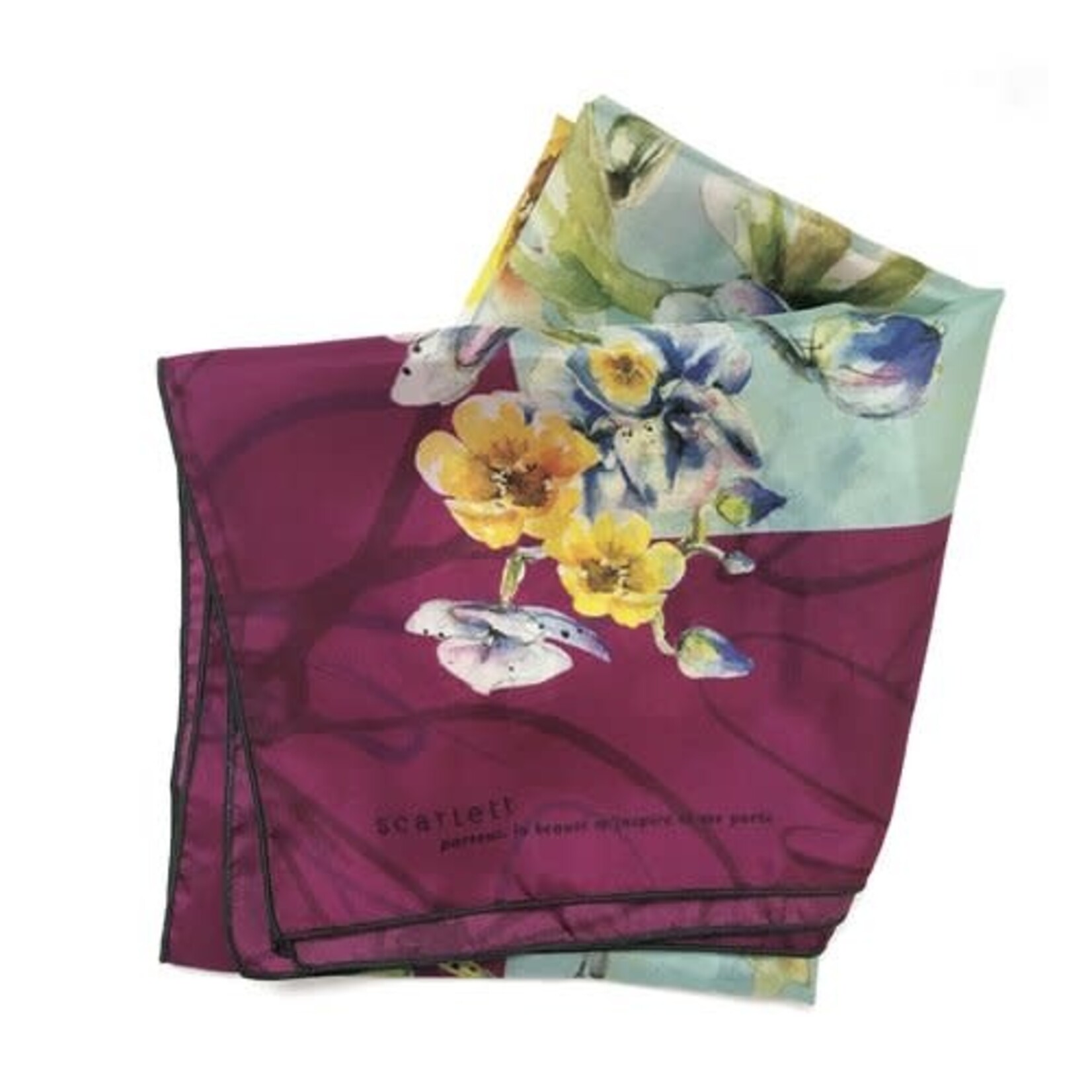 Scarlett Design Natalie Bergeron [Scarlett] - Foulard Carré « Cottage Fuchsia Vibe »
