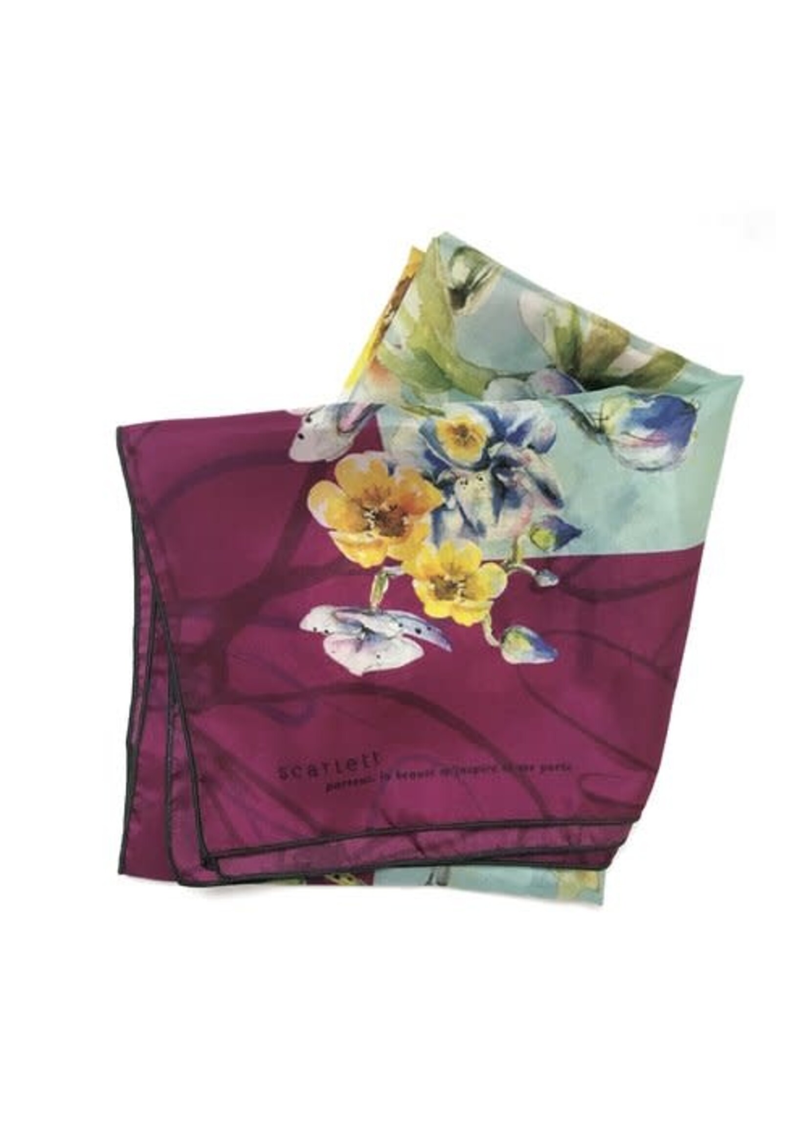 Scarlett Design Natalie Bergeron [Scarlett] - Foulard Carré « Cottage Fuchsia Vibe »