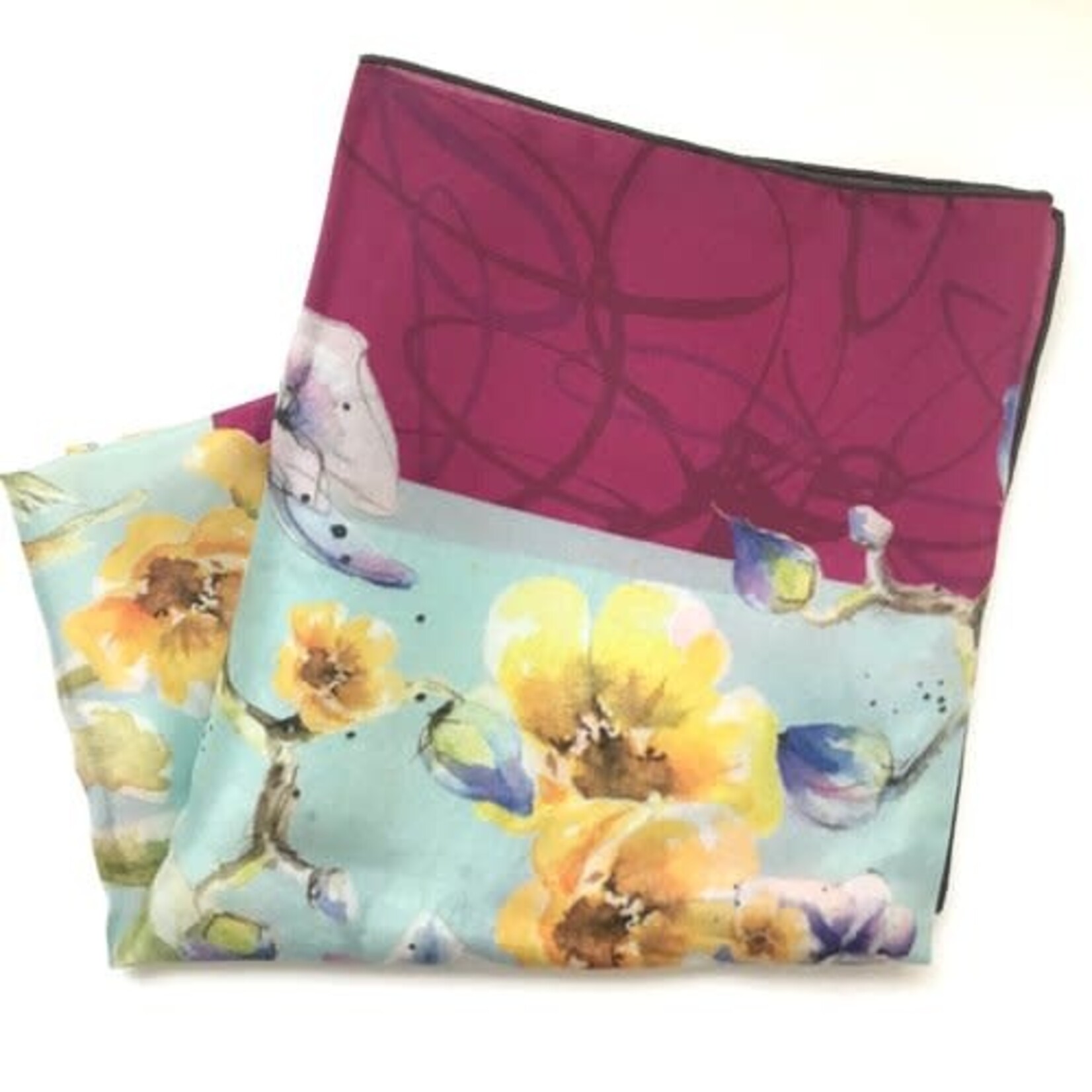 Scarlett Design Natalie Bergeron [Scarlett] - Foulard Carré « Cottage Fuchsia Vibe »