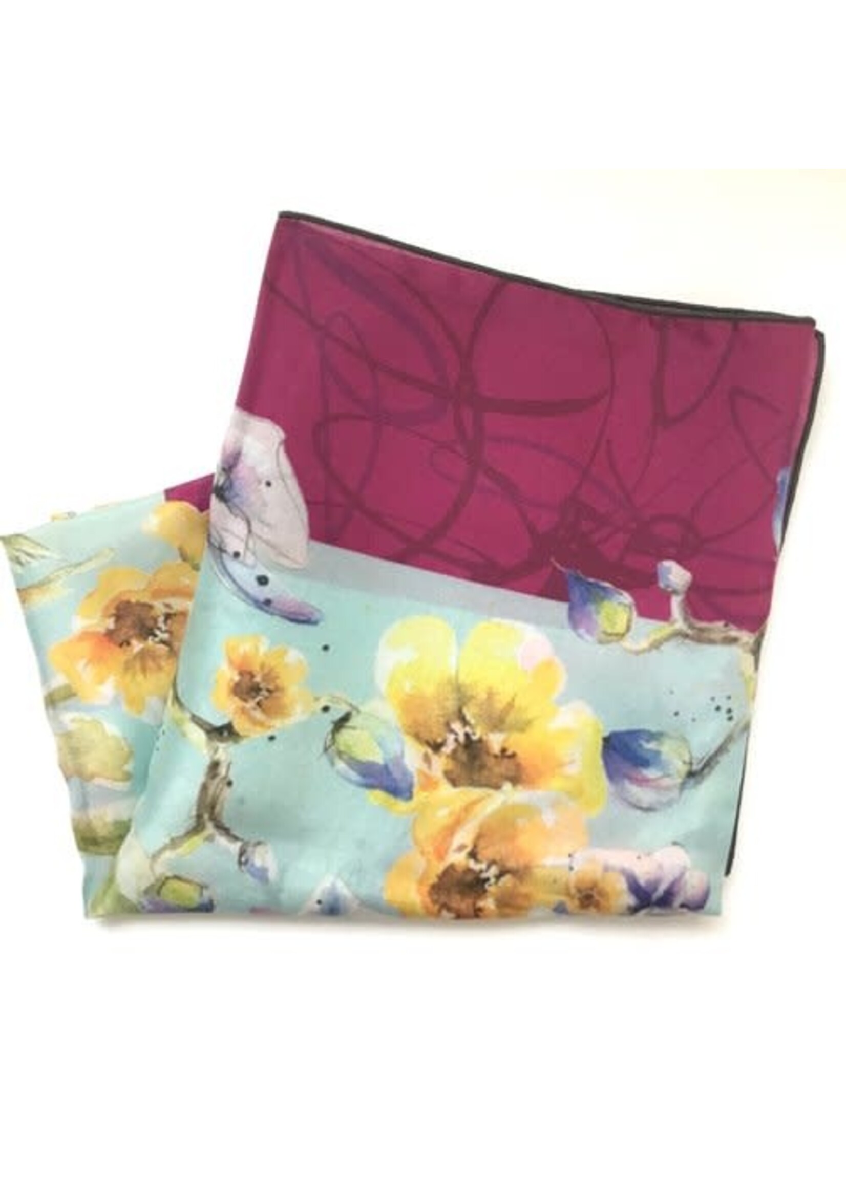 Scarlett Design Natalie Bergeron [Scarlett] - Foulard Carré « Cottage Fuchsia Vibe »